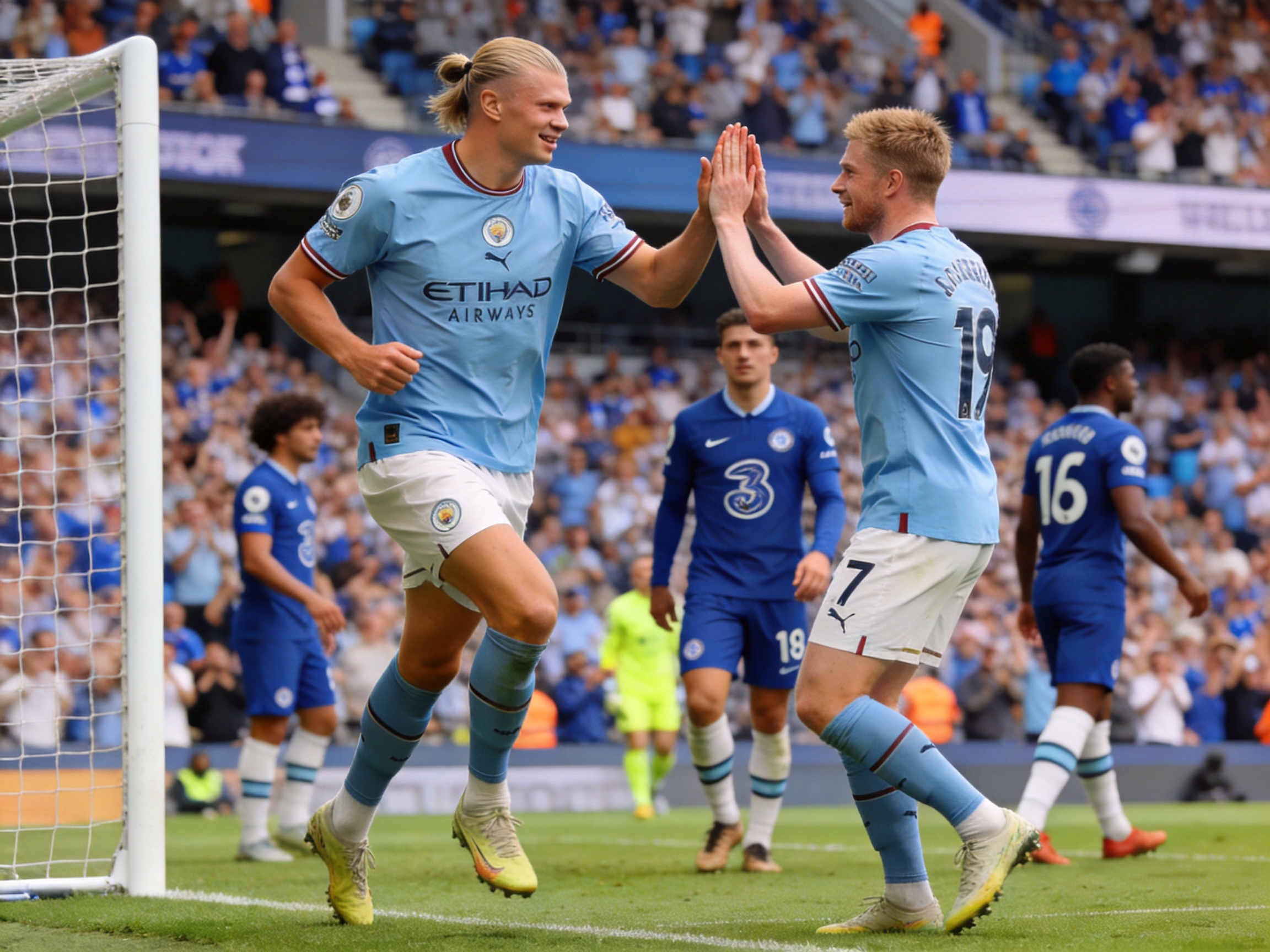 英超曼城3-0切尔西比赛精彩瞬间