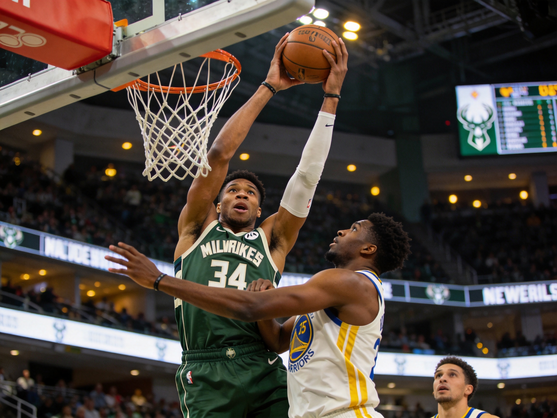 NBA勇士vs雄鹿比赛集锦